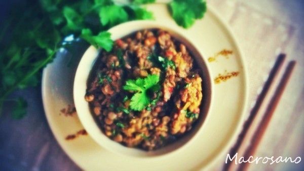 estofado dulce de lentejas al cilantro